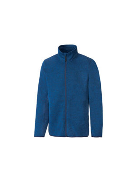 Image for Men's Textured Fleece Jacket,Dark Blue