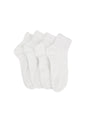 Image for Men's 4 Pair Plain Solid Long Thin Socks,White