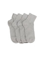 Image for Men's 4 Pair Plain Solid Long Thin Socks,Light Grey