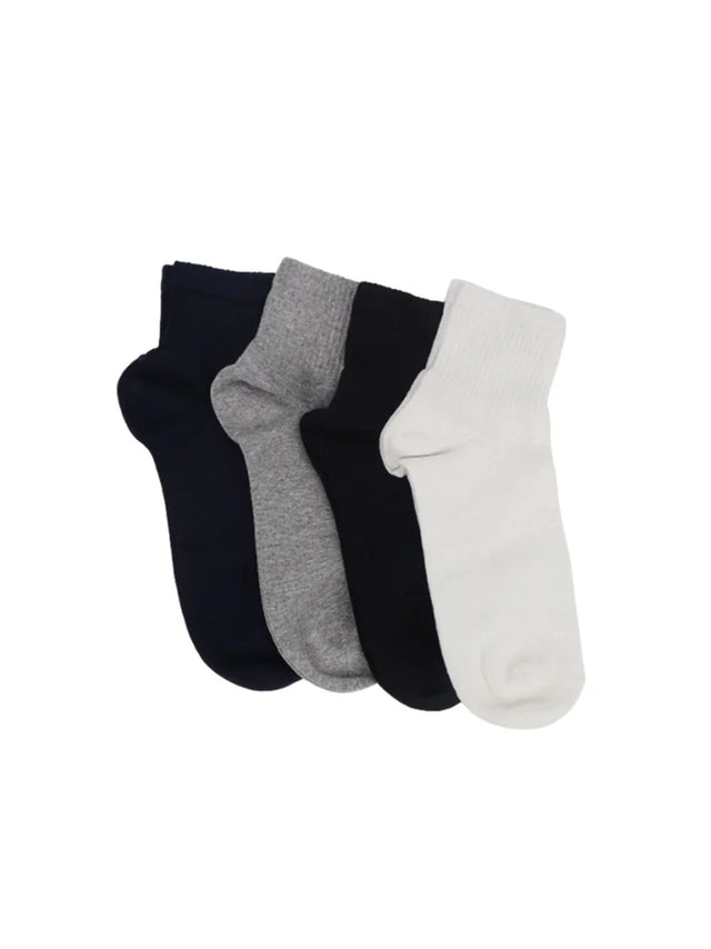 Image for Women's 4 Pair Plain Solid Long Thin Socks,Multi