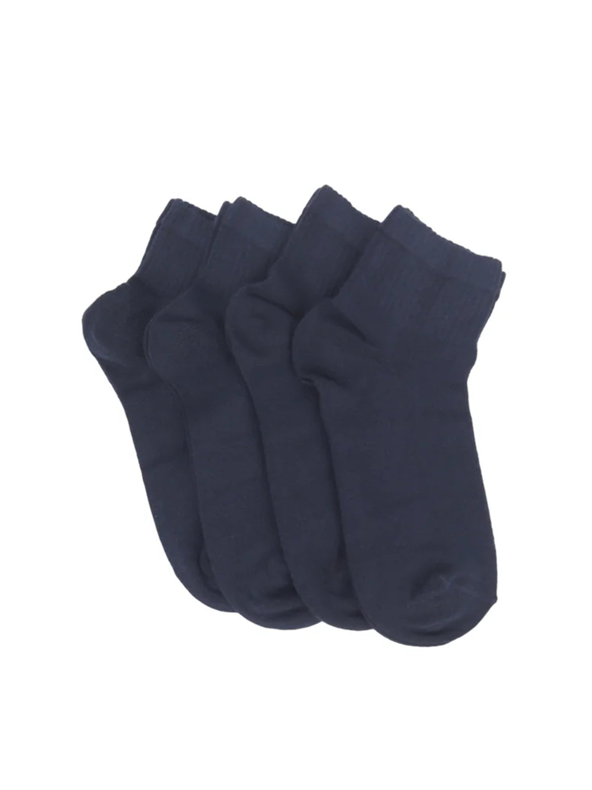 Image for Men's 4 Pair Plain Solid Long Thin Socks,Navy