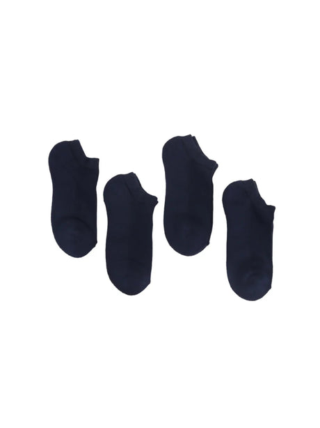 Image for Men's 4 Pair Plain Solid Thin Socks,Navy