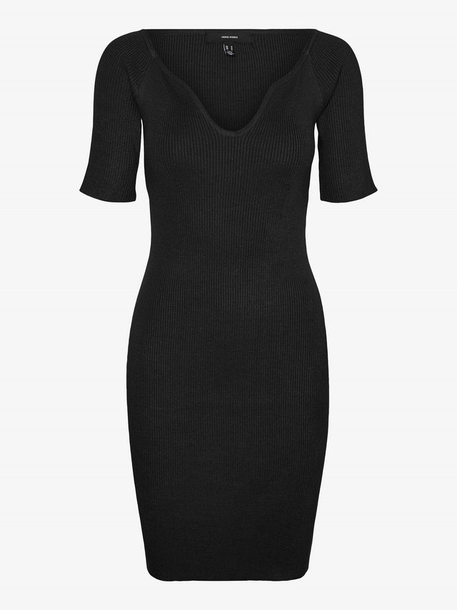 Image for Women's Ribbed Sweater Dress,Black