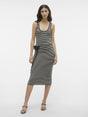 Image for Women's Striped Sweater Dress,Black/Beige