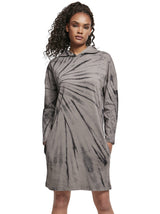 Image for Women's Printed Hoodie Dress,Grey