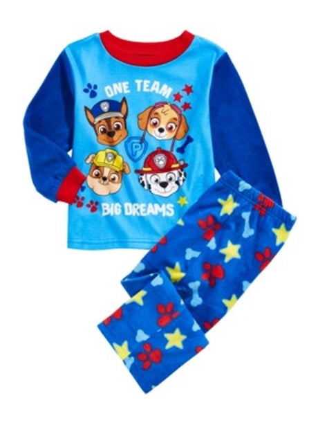 Image for Kids Boy's 2 Pcs Graphic Printed Top & Bottom Sleepwear Set,Blue