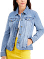 Image for Women's Washad Petite Stretch Denim Jacket,Light Blue