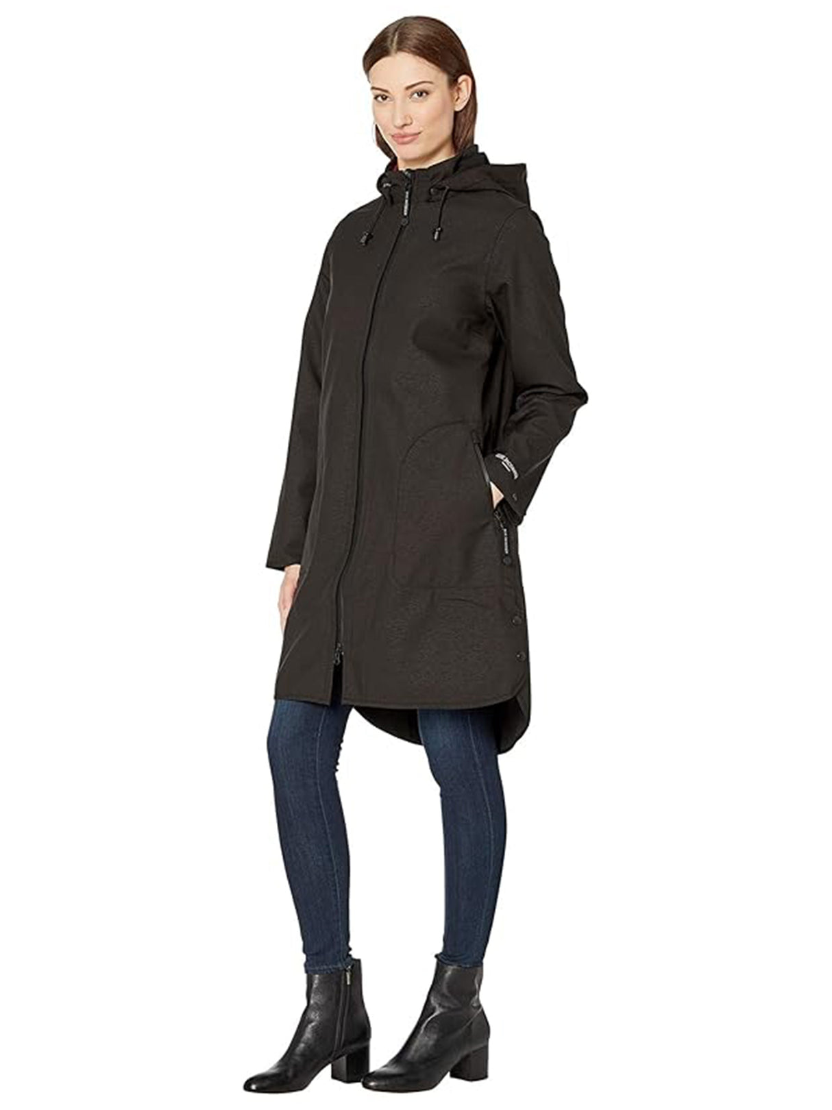 Image for Women's Hooded Waterproof Coat,Dark Grey