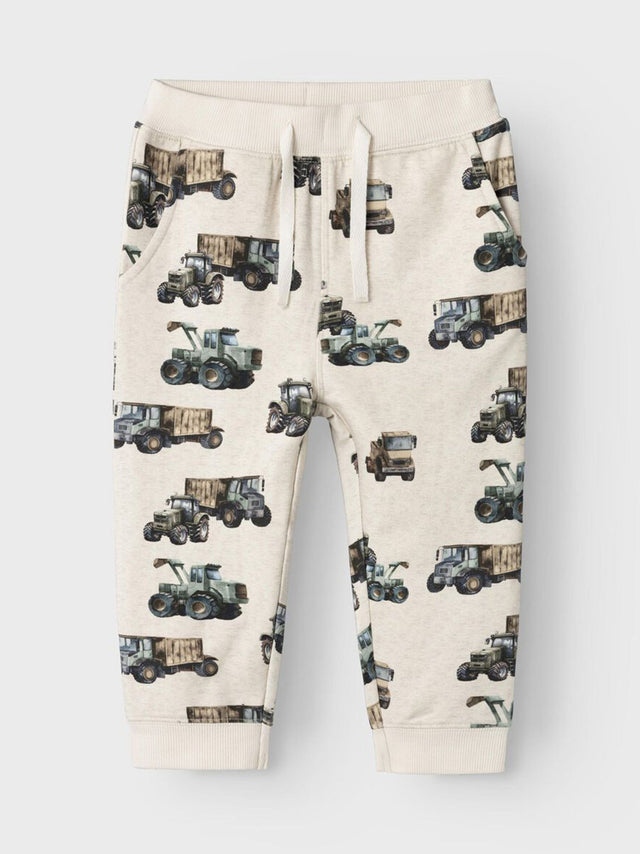 Image for Kids Boy's Graphic Printed Pants,Light Beige