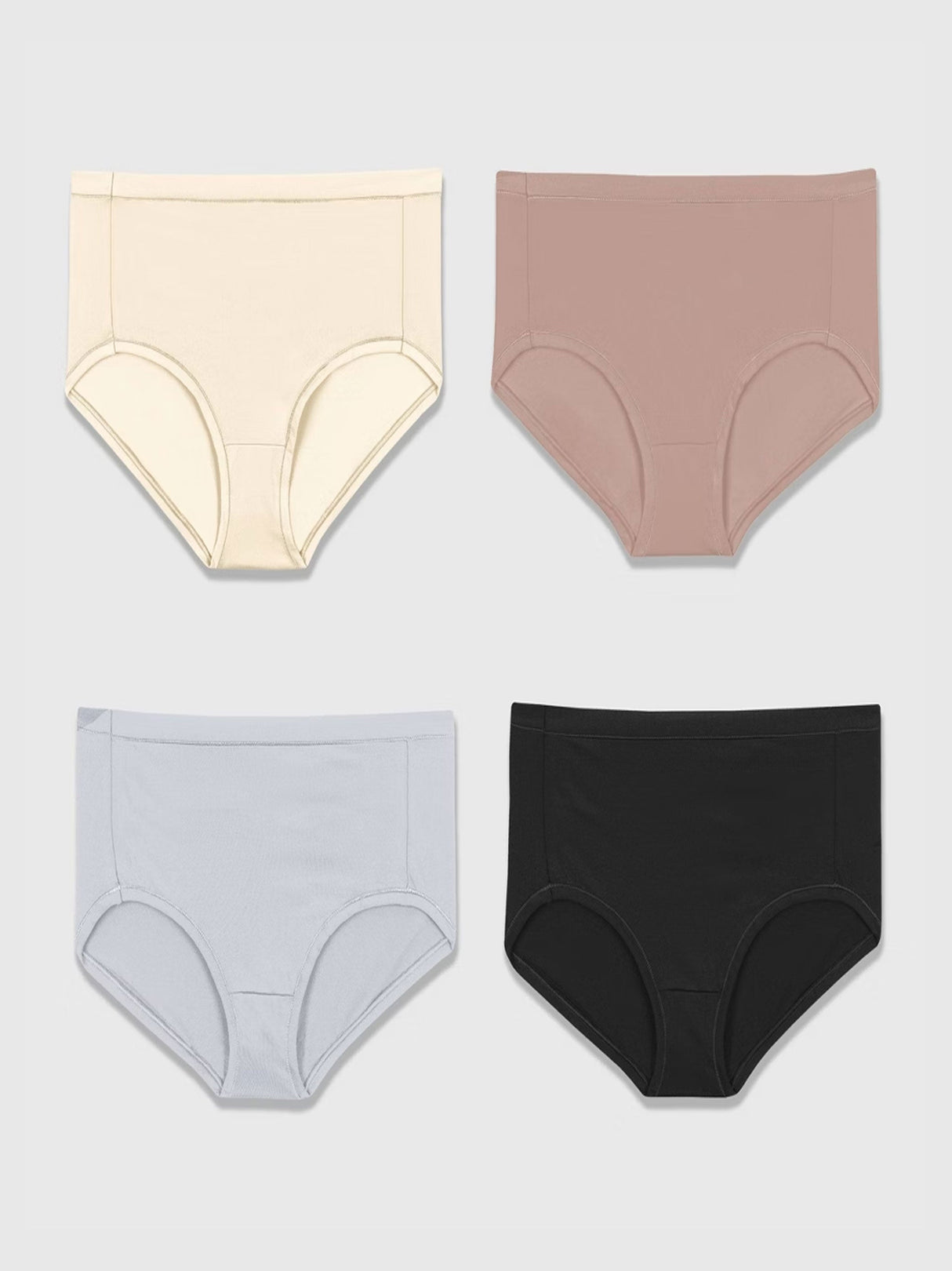 Image for Women's 4 Pcs Plain Briefs Set,Multi