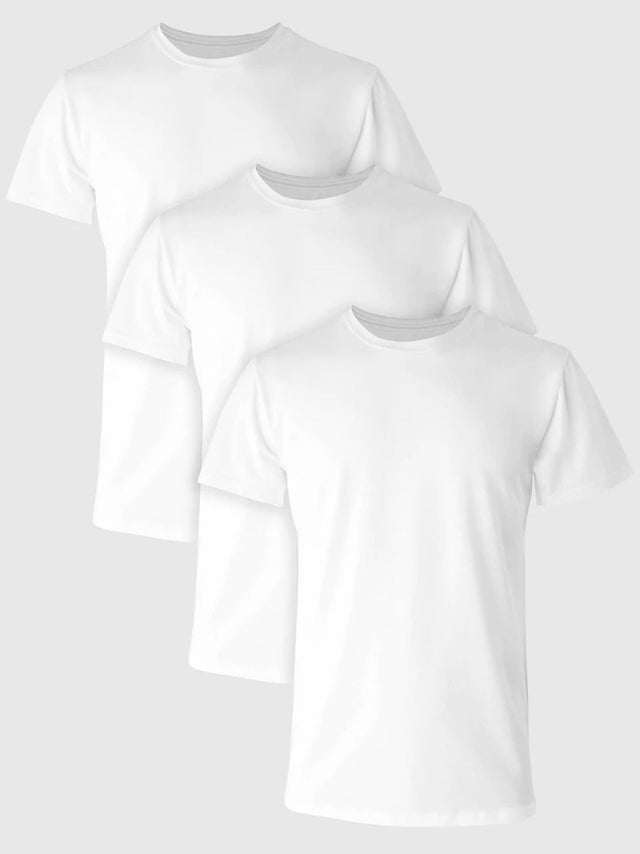 Image for Men's 3 Pcs Plain T-Shirt Set,White