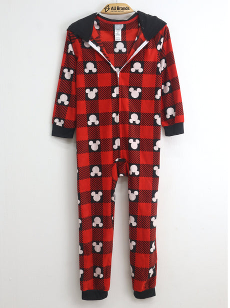 Image for Kids Boy's Printed Plaid Jumpsuit,Red