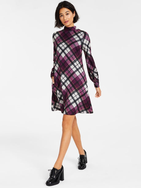 Image for Women's Plaid Sweater Dress,Multi