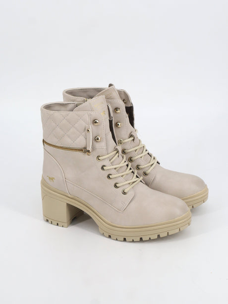 Image for Women's Textured Ankle Boots,Cream