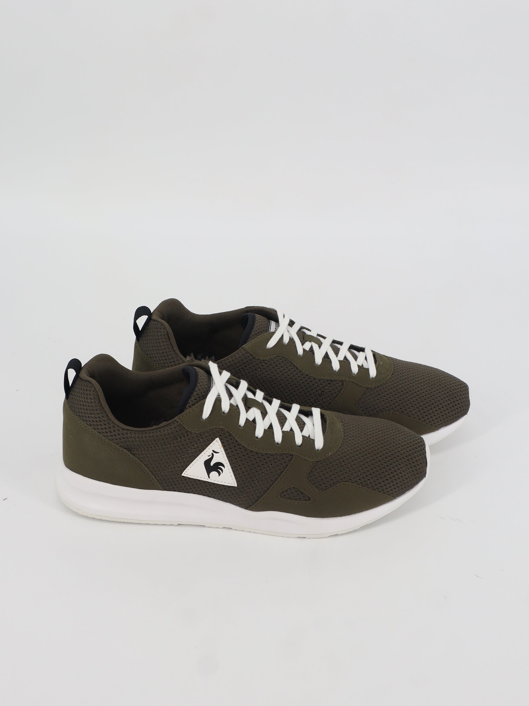Men's Brand Logo Embroidered Sneakers,Olive – All Brands Factory