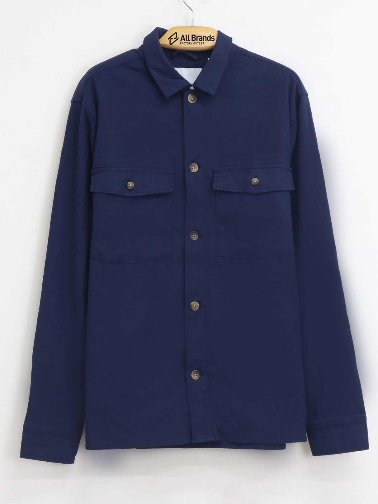 Image for Men's Textured Button Up Top,Navy