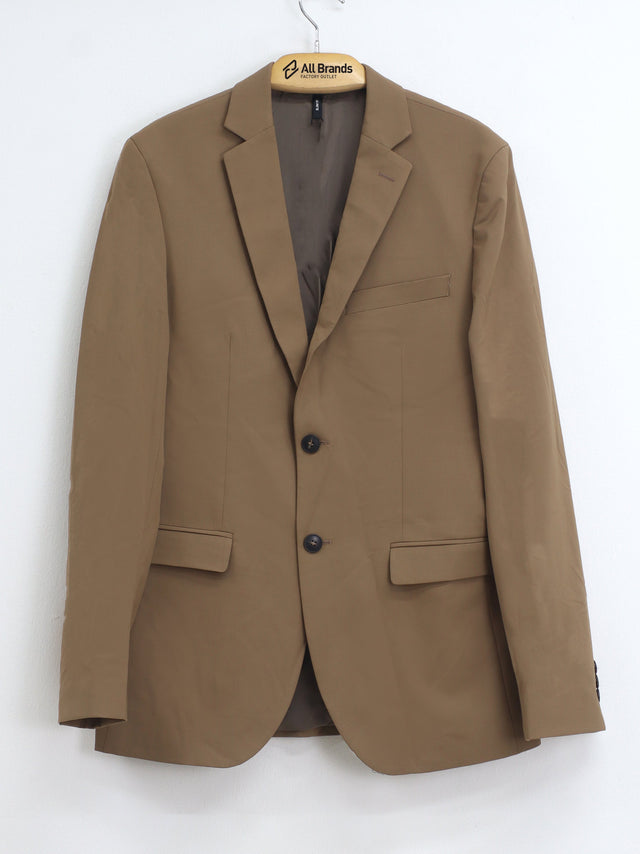 Image for Men's Plain Blazer,Dark Green,Beige