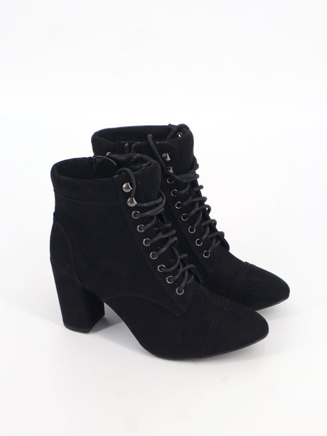 Image for Women's Plain High Heels Ankle Boots,Black