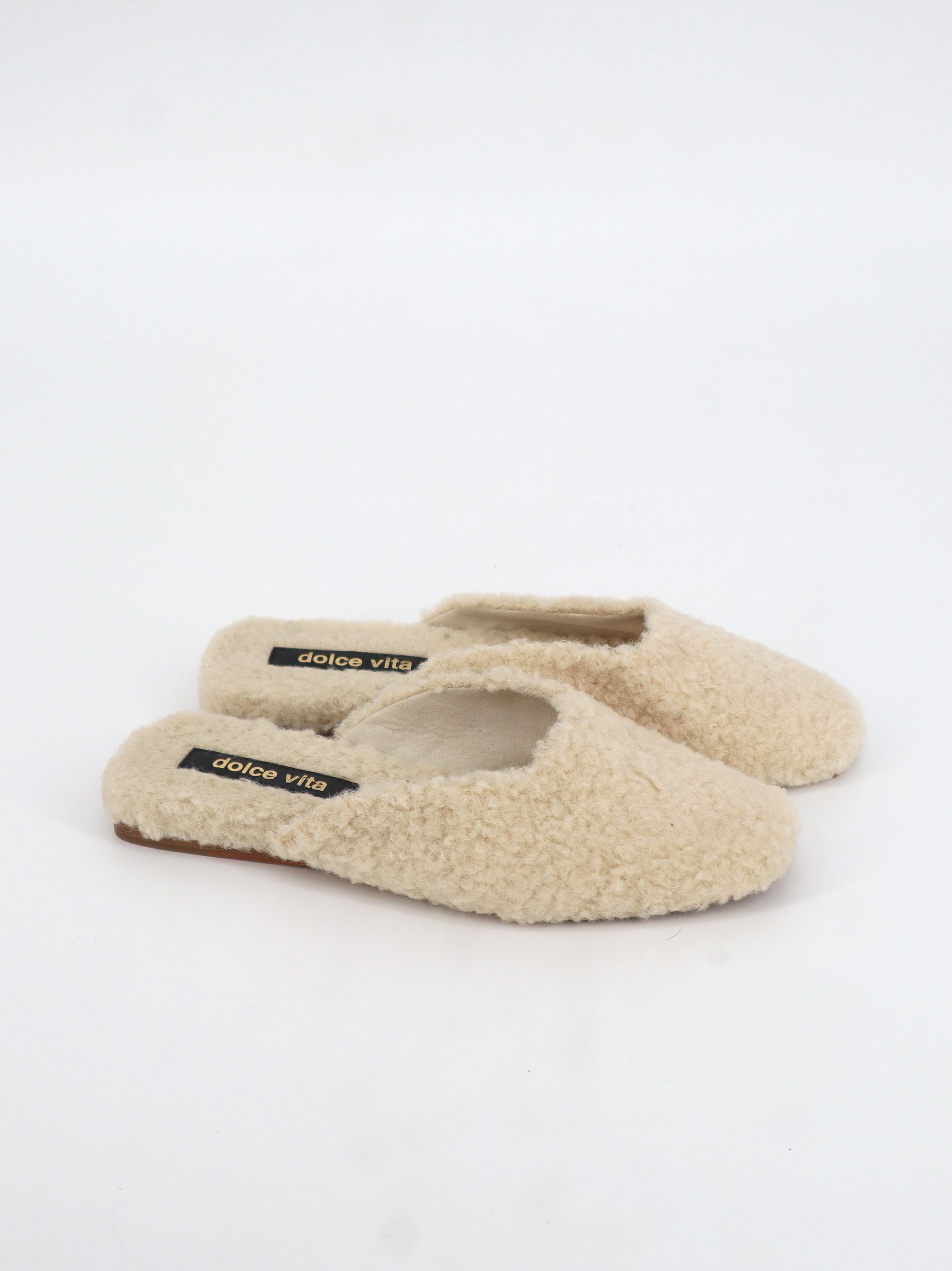 Women's Shearling Slippers,Beige – All Brands Factory Outlet