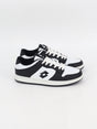 Image for Men's Brand Logo Embroidered Sneakers,Black/White