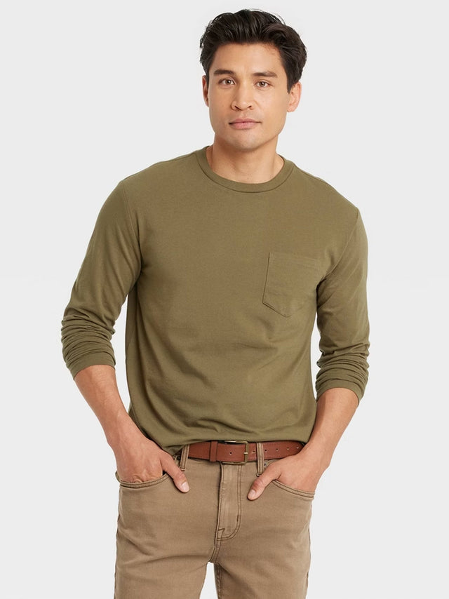 Image for Men's Plain Top,Olive