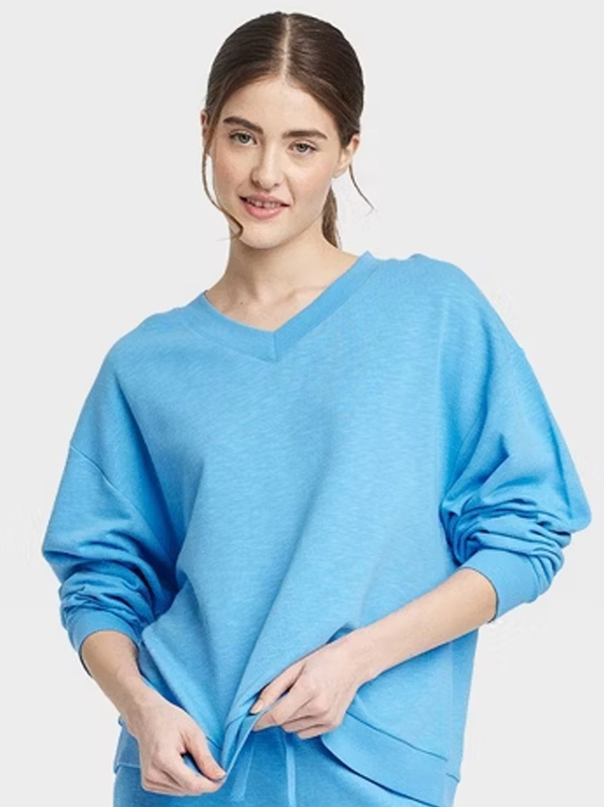 Image for Women's Plain Sleepwear Sweatshirt,Blue