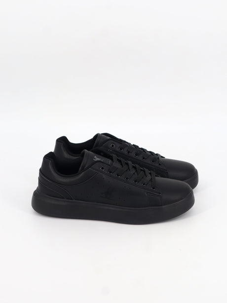 Image for Men's Brand Logo Embroidered Sneakers,Black