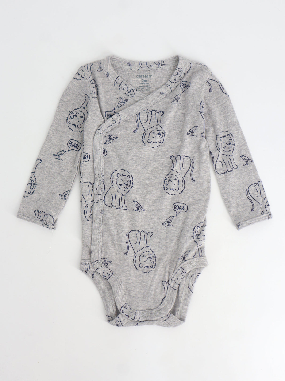 Image for Kids Boy's Graphic Printed Bodysuit,Light Grey