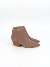 Image for Women's Plain High Heels Ankle Boots,Dark Beige