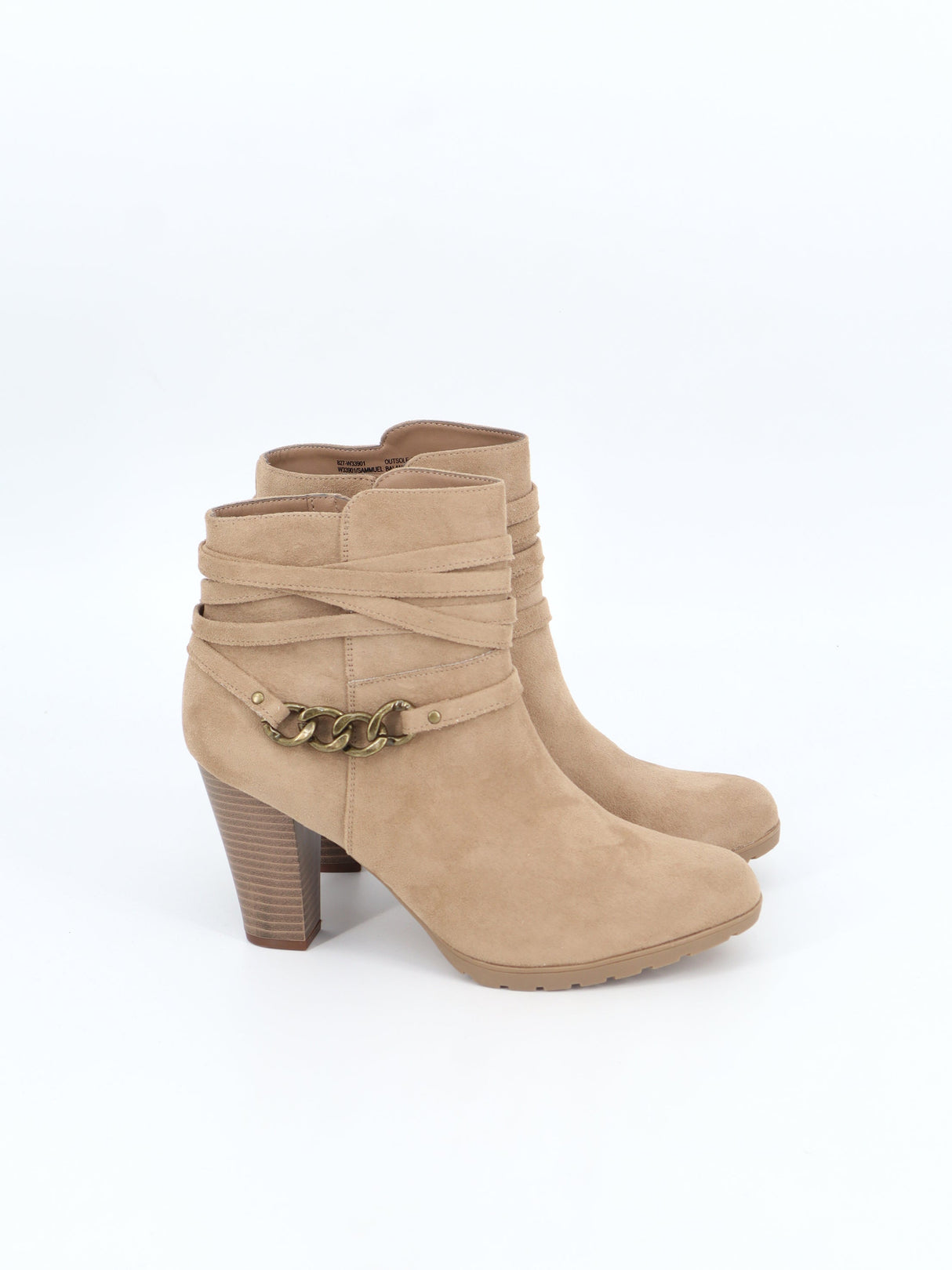 Image for Women's Suede Leather High Heels Ankle Boots,Beige