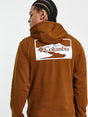 Image for Men's Brand Logo Embroidered Hoodie,Brown