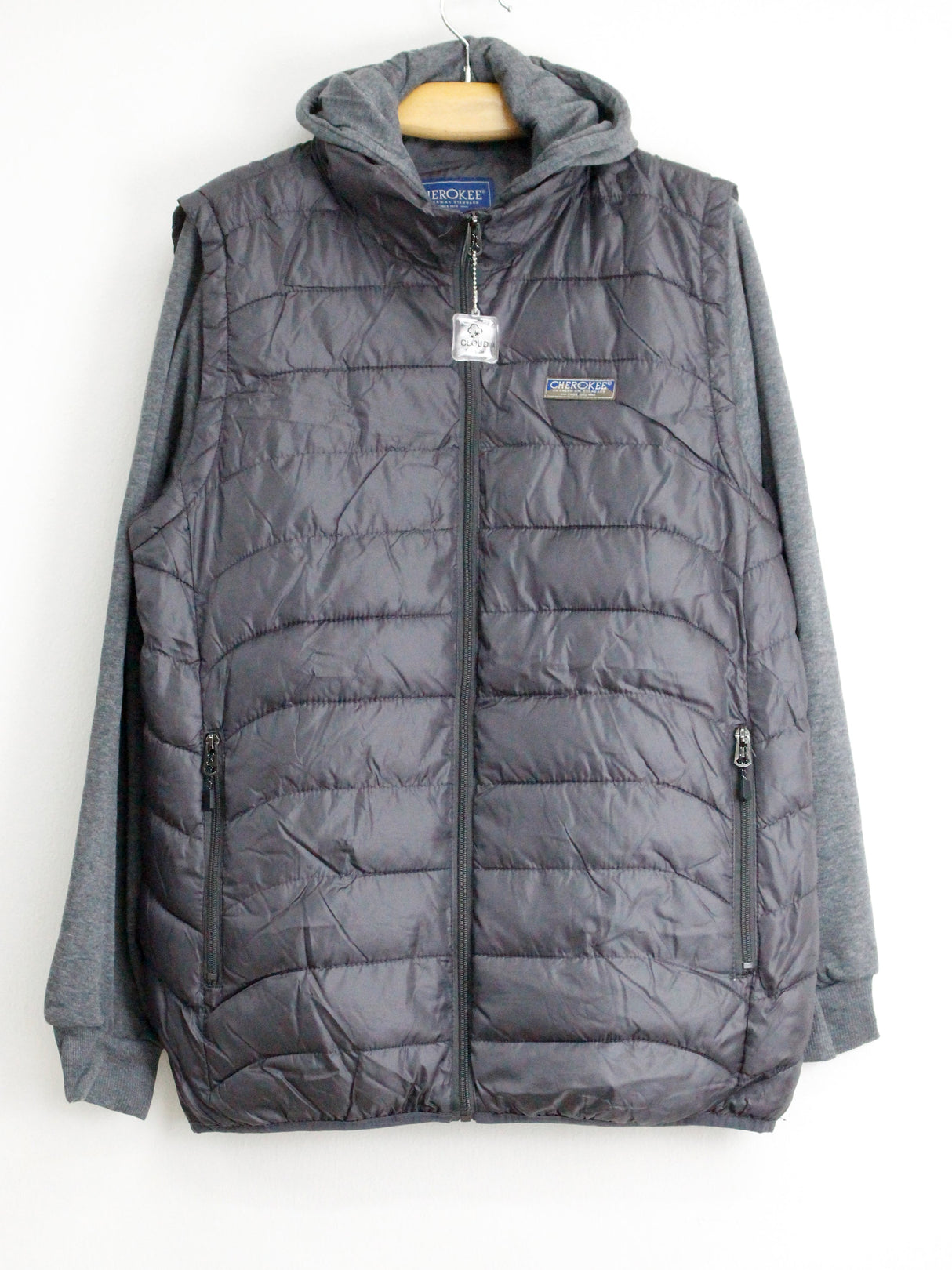 Image for Men's Quilted Puffer Jacket,Grey