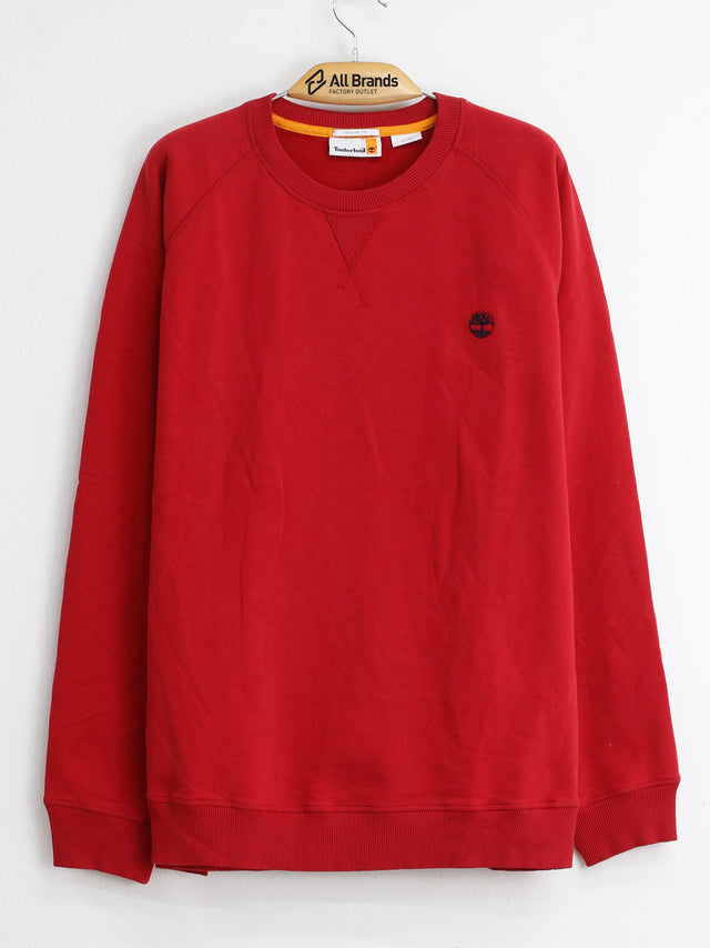 Image for Men's Brand Logo Embroidered Sweatshirt,Red