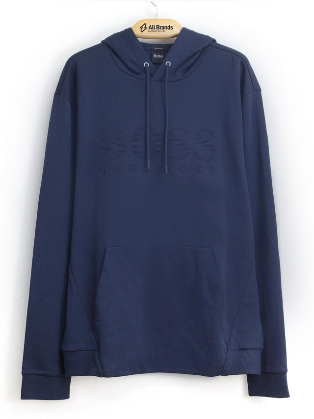 Image for Men's Brand Logo Printed Hoodie,Navy