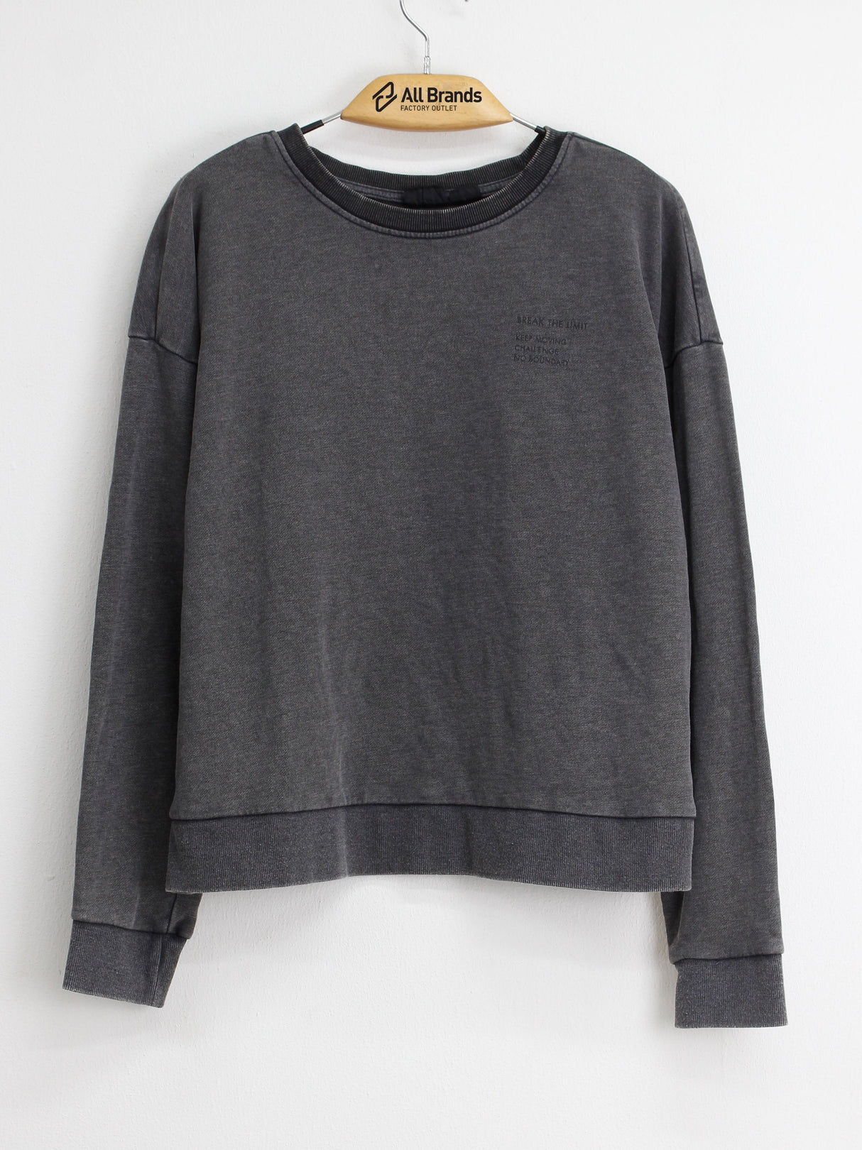 Image for Women's Printed Sweatshirt,Dark Grey