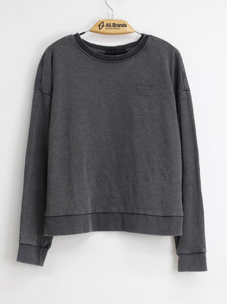 Image for Women's Printed Sweatshirt,Dark Grey