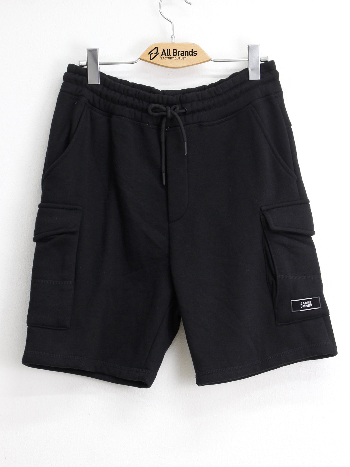 Image for Men's Plain Brand Logo Patched Short,Black