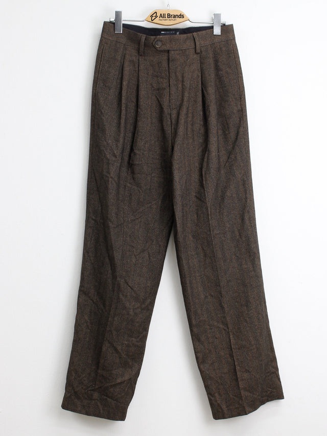 Image for Men's Textured Casual Pants,Brown