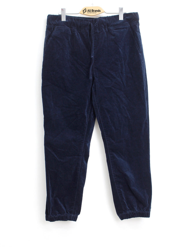 Image for Women's Plain Velvet Pants,Navy