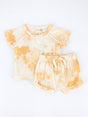 Image for Kids Girl's 2 Pcs Tie Dye Sleepwear Set,Yellow