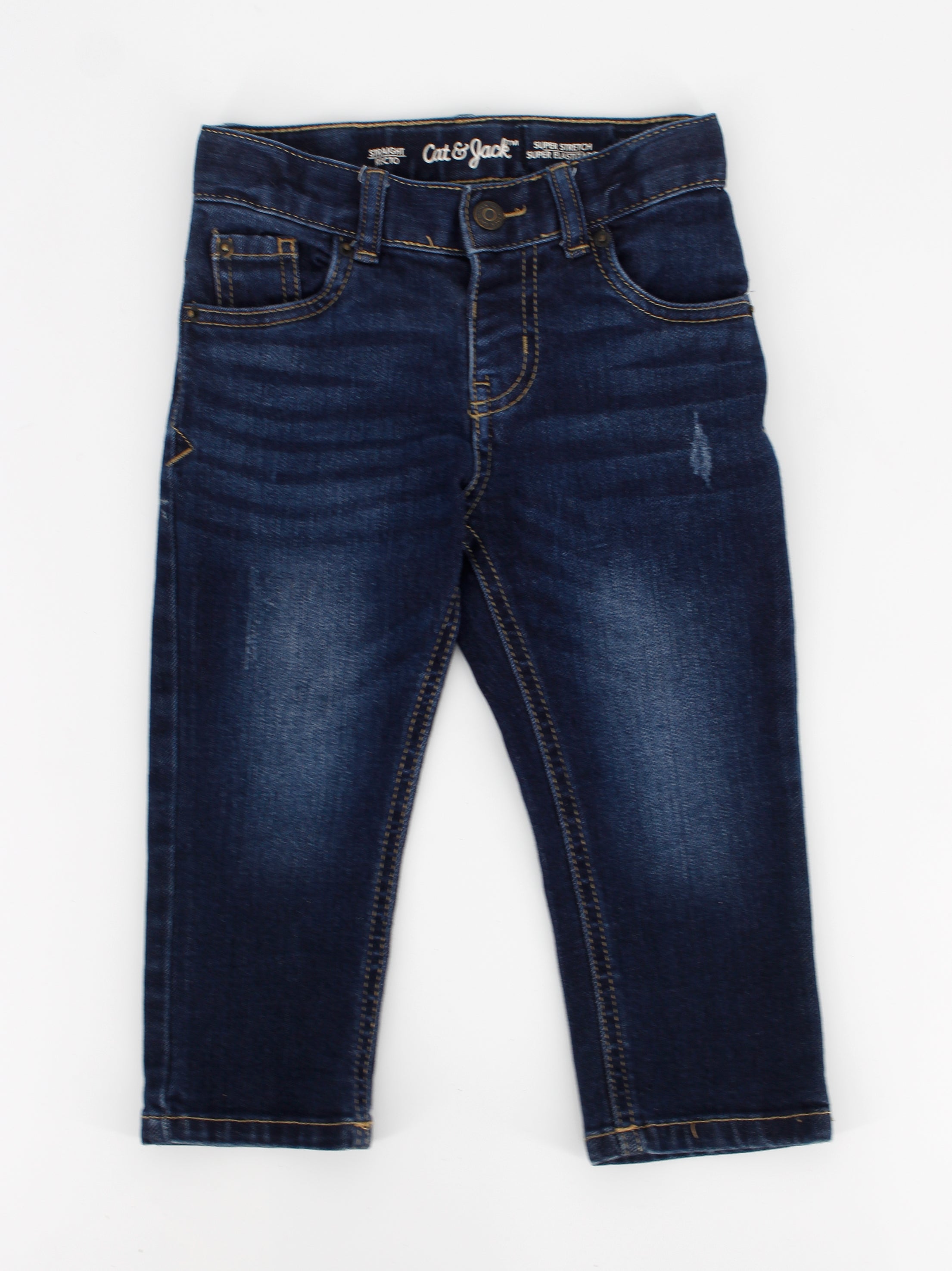 Kids Boy's Washed Jeans,Dark Blue – All Brands Factory Outlet - Main Image
