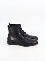 Image for Men's Plain Leather Ankle Boots,Black