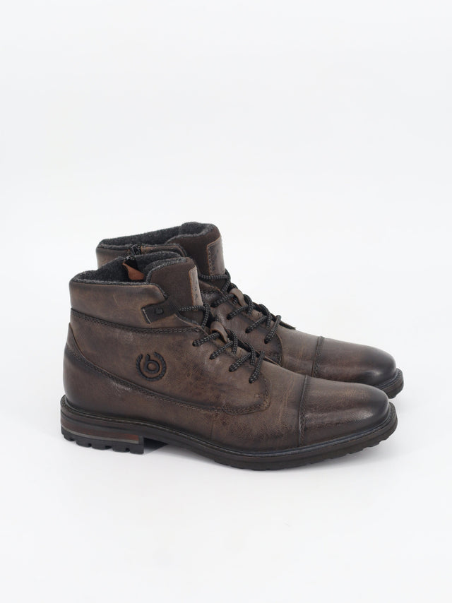 Image for Men's Leather Ankle Boots,Dark Brown