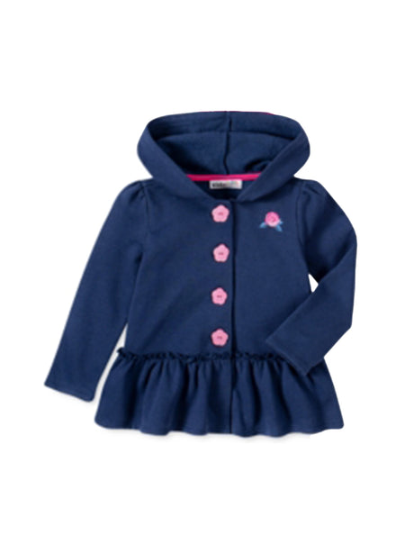 Image for Kids Girl's Floral Embroidered Tunic,Navy