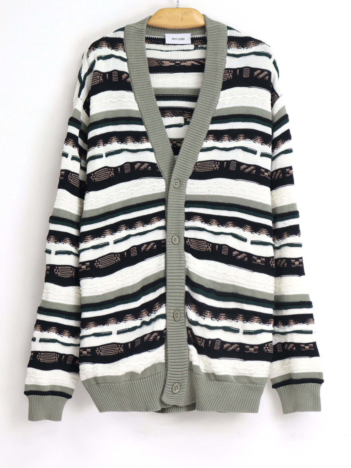 Image for Men's Textured Cardigan,Multi