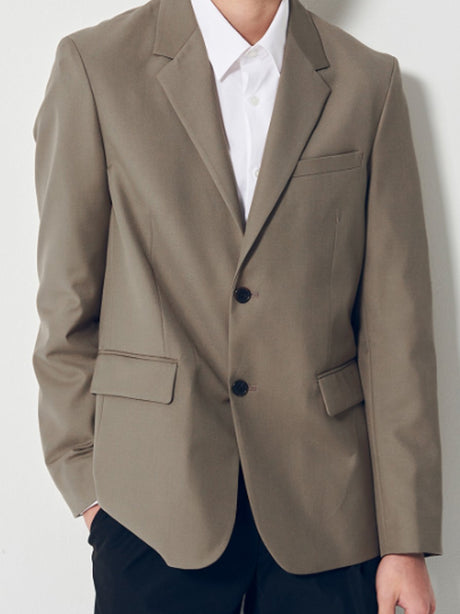 Image for Men's Plain Blazer,Beige