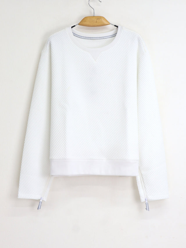 Image for Women's Textured Sweatshirt,White