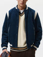 Image for Men's Colorblocked Corduroy Jacket,Dark Blue