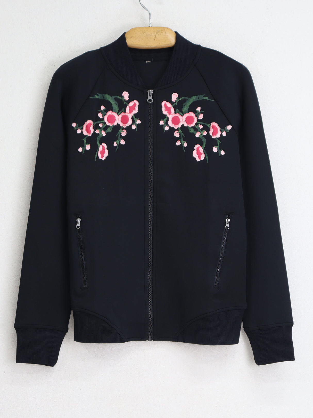 Image for Women's Floral Printed Jacket,Black