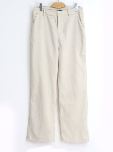 Image for Women's Plain Corduroy Pants,Cream